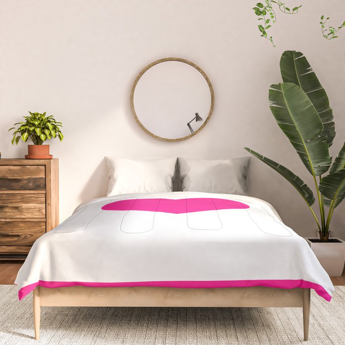 Preppy Heart Hot Pink and White  Comforter Gallery Image 3