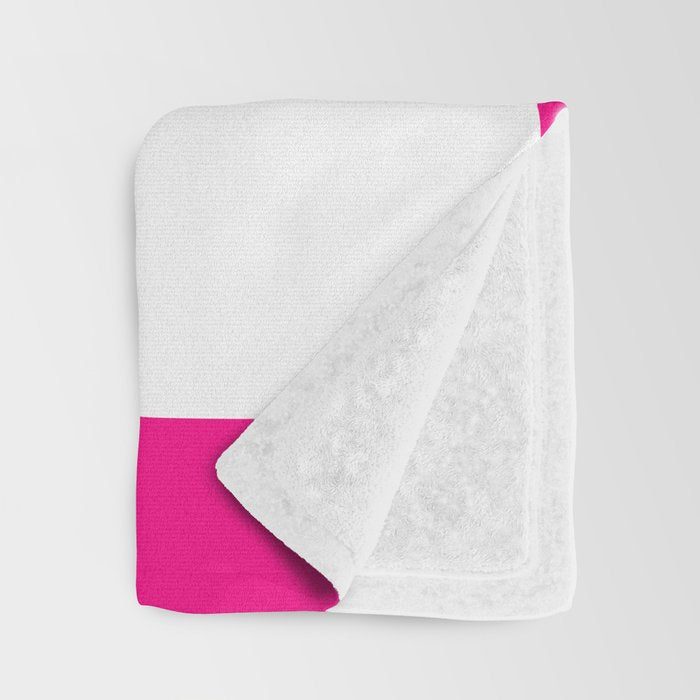 Preppy Heart Hot Pink and White  Throw Blanket Gallery Image 3
