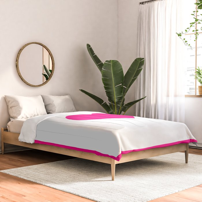Preppy Heart Hot Pink and White  Comforter Gallery Image 2