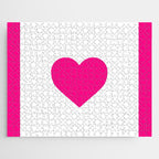 Preppy Heart Hot Pink and White  Jigsaw Puzzle Gallery Image 1