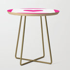 Preppy Heart Hot Pink and White  Side Table Gallery Image 1