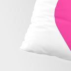 Preppy Heart Hot Pink and White  Pillow Sham Gallery Image 4
