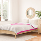 Preppy Heart Hot Pink and White  Duvet Cover Gallery Image 2