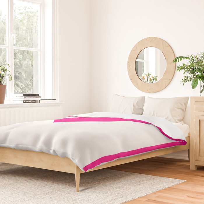 Preppy Heart Hot Pink and White  Duvet Cover Gallery Image 2
