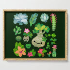 Baby succulent 4 - dark Serving Tray Gallery Image 1