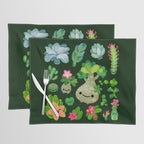 Baby succulent 4 - dark Placemat Gallery Image 1