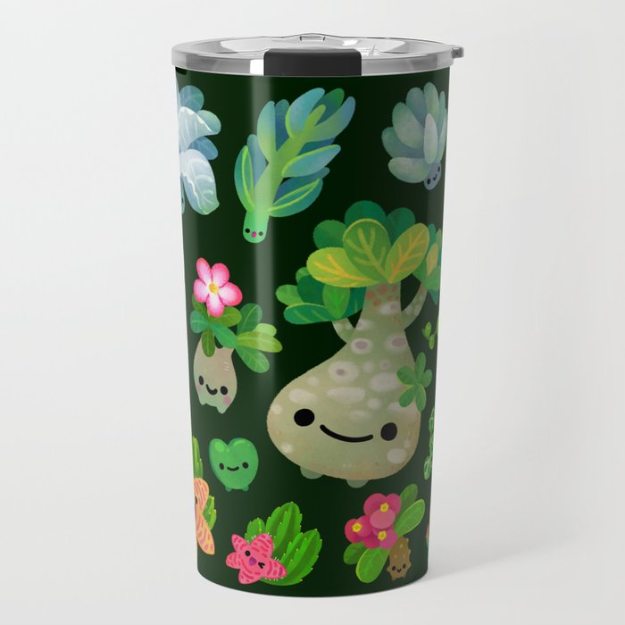 Baby succulent 4 - dark Travel Mug Gallery Image 1
