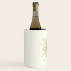 Sun - Mid Century Modern Minimalist Sun and Sun Rays in Light Sage Green & Cream Wine Chiller Gallery Image 2