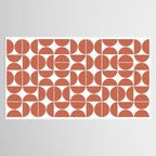 Mid Century Modern Geometric 04 Terracotta Tablecloth Gallery Image 2