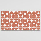 Mid Century Modern Geometric 04 Terracotta Desk Mat Gallery Image 3