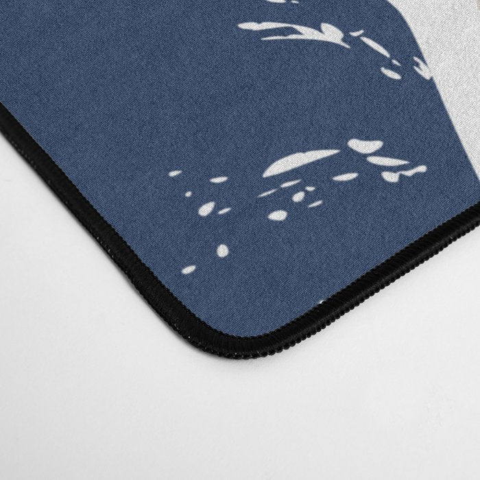 cosmopolitan flowers navy blue Desk Mat Gallery Image 4
