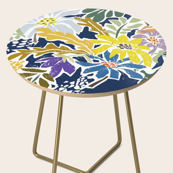 cosmopolitan flowers navy blue Side Table Gallery Image 2