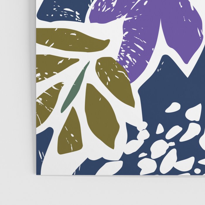 cosmopolitan flowers navy blue Poster Gallery Image 3