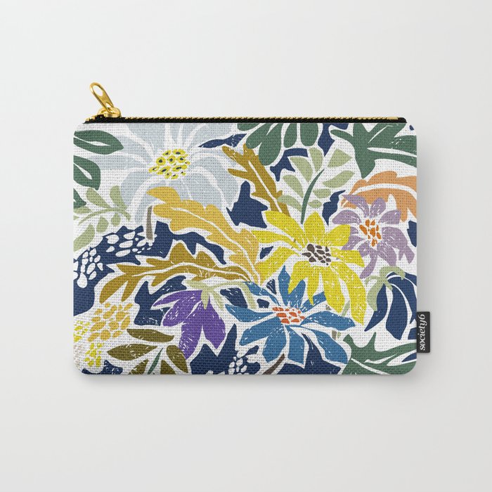 cosmopolitan flowers navy blue Carry All Pouch Gallery Image 1