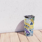 cosmopolitan flowers navy blue Travel Mug Gallery Image 4