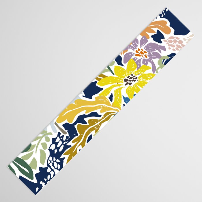 cosmopolitan flowers navy blue Table Runner Gallery Image 3