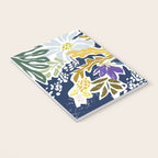 cosmopolitan flowers navy blue Notebook Gallery Image 3