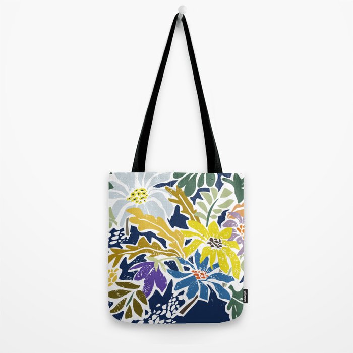 cosmopolitan flowers navy blue Tote Bag Gallery Image 2