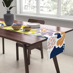 cosmopolitan flowers navy blue Table Runner Gallery Image 2
