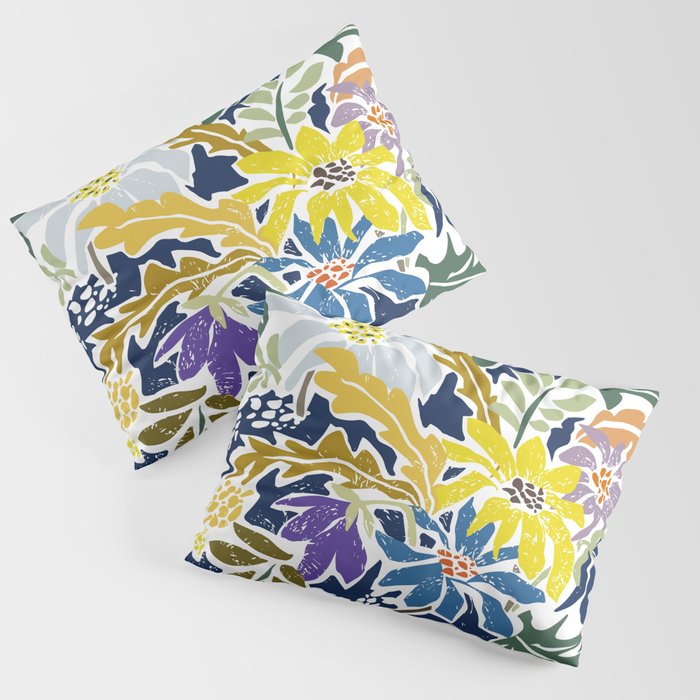 cosmopolitan flowers navy blue Pillow Sham Gallery Image 3