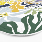 cosmopolitan flowers navy blue Bath Mat Gallery Image 3