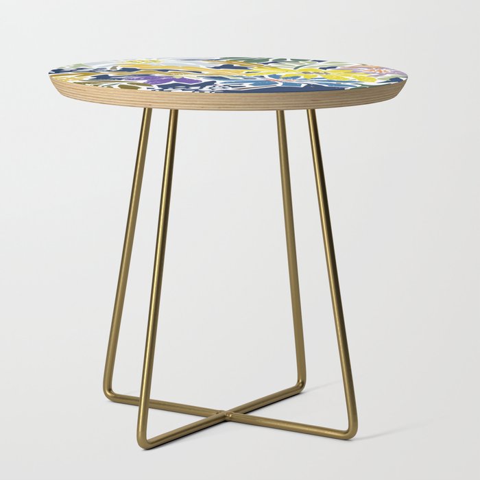 cosmopolitan flowers navy blue Side Table Gallery Image 1