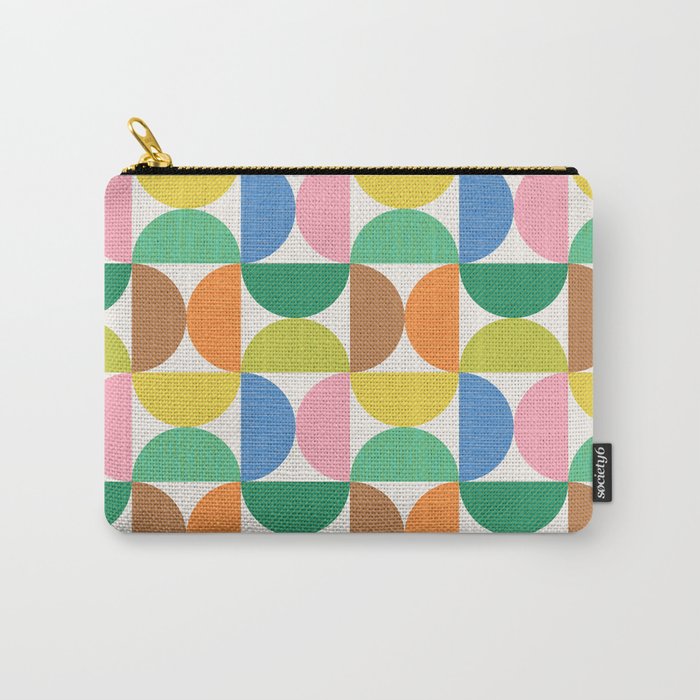 Mid Century Modern Shapes - Multi Color Carry All Pouch Gallery Image 1