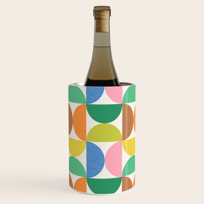 Mid Century Modern Shapes - Multi Color Wine Chiller Gallery Image 3