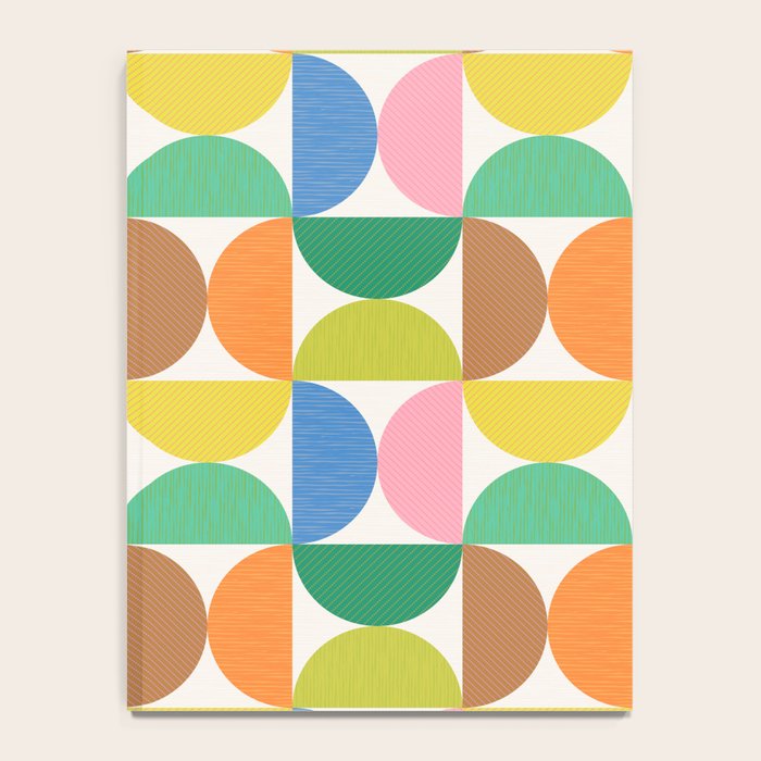 Mid Century Modern Shapes - Multi Color Notebook Gallery Image 4