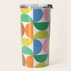 Mid Century Modern Shapes - Multi Color Travel Mug Gallery Image 2