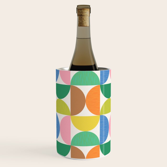 Mid Century Modern Shapes - Multi Color Wine Chiller Gallery Image 2