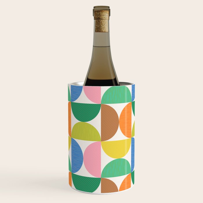 Mid Century Modern Shapes - Multi Color Wine Chiller Gallery Image 1