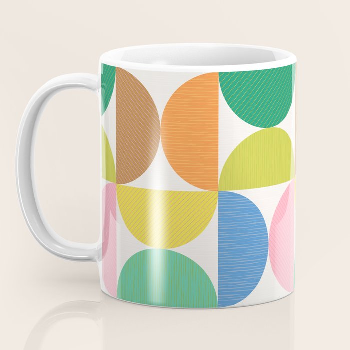 Mid Century Modern Shapes - Multi Color Coffee Mug Gallery Image 3