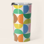 Mid Century Modern Shapes - Multi Color Travel Mug Gallery Image 3