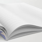 Scandi Floral Grid Retro Flower Pattern in Light Periwinkle Purple and Cream Notebook Gallery Image 2