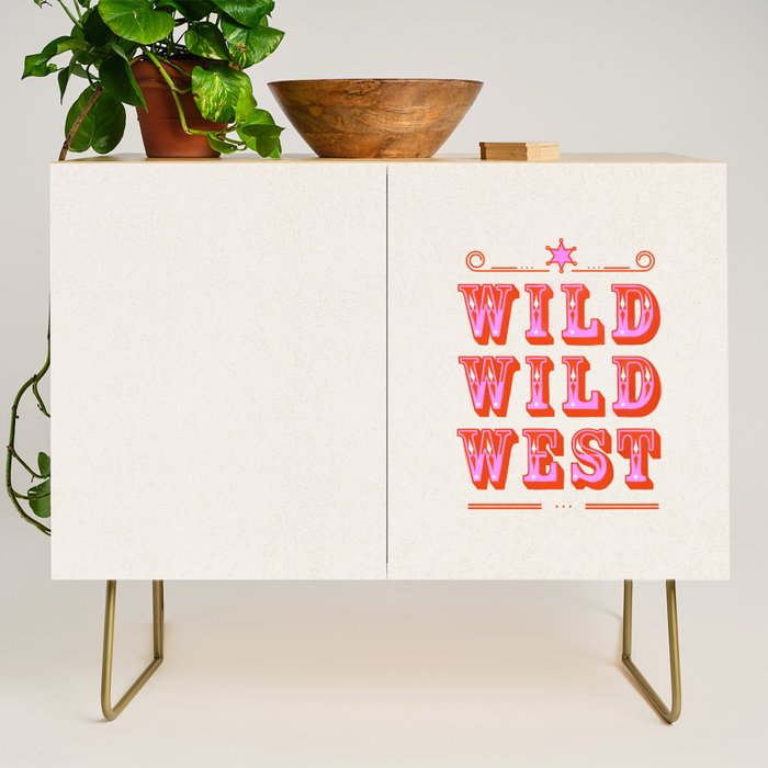 Wild Wild West Cowboy Typography Credenza Gallery Image 1