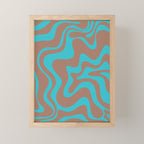 Retro Liquid Swirl Abstract Pattern Inspired by PANTONE 17 1230 Color of the Year Mocha Mousse Mini Art Print Gallery Image 1