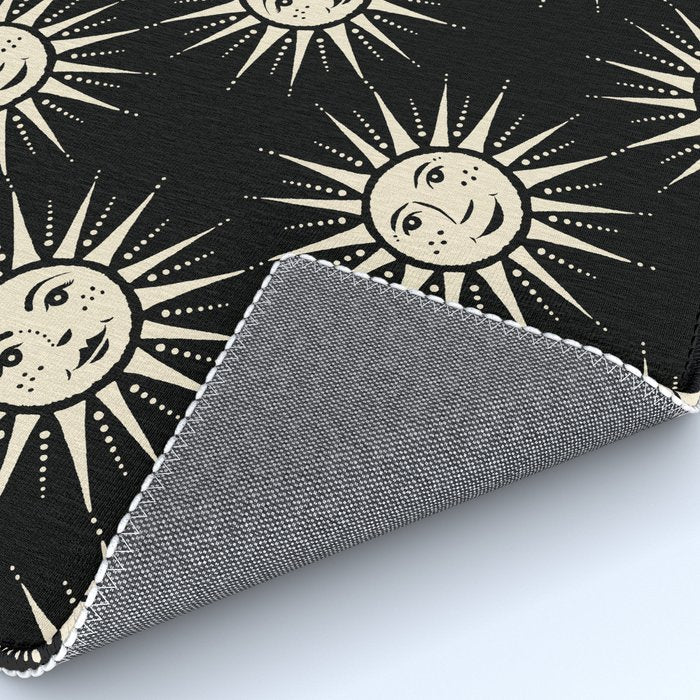 Freckled Suns - black and cream Rug Gallery Image 4