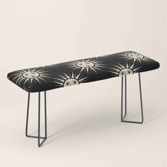 Freckled Suns - black and cream Bench Gallery Image 1