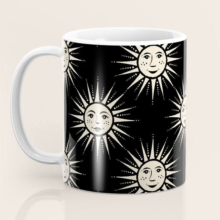 Freckled Suns - black and cream Coffee Mug Gallery Image 3