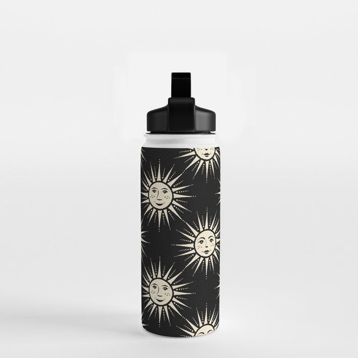 Freckled Suns - black and cream Water Bottle Gallery Image 2