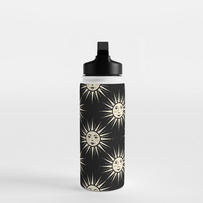 Freckled Suns - black and cream Water Bottle Gallery Image 3