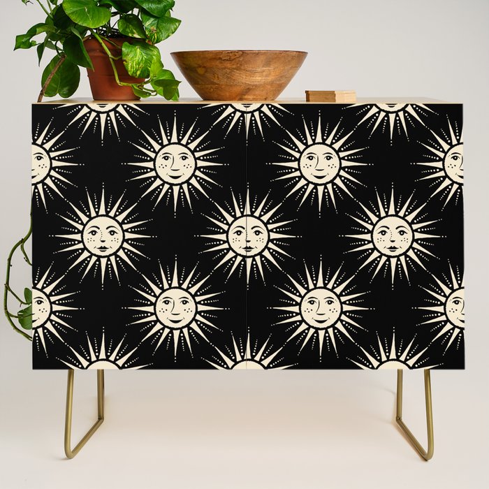 Freckled Suns - black and cream Credenza Gallery Image 1