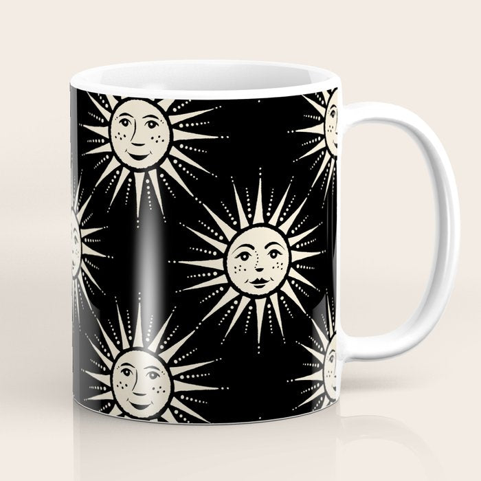 Freckled Suns - black and cream Coffee Mug Gallery Image 1