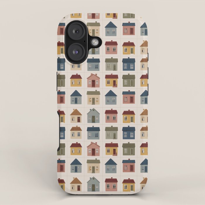 Whimsical Cottage Grid - Cozy Heirloom iPhone Case Gallery Image 1