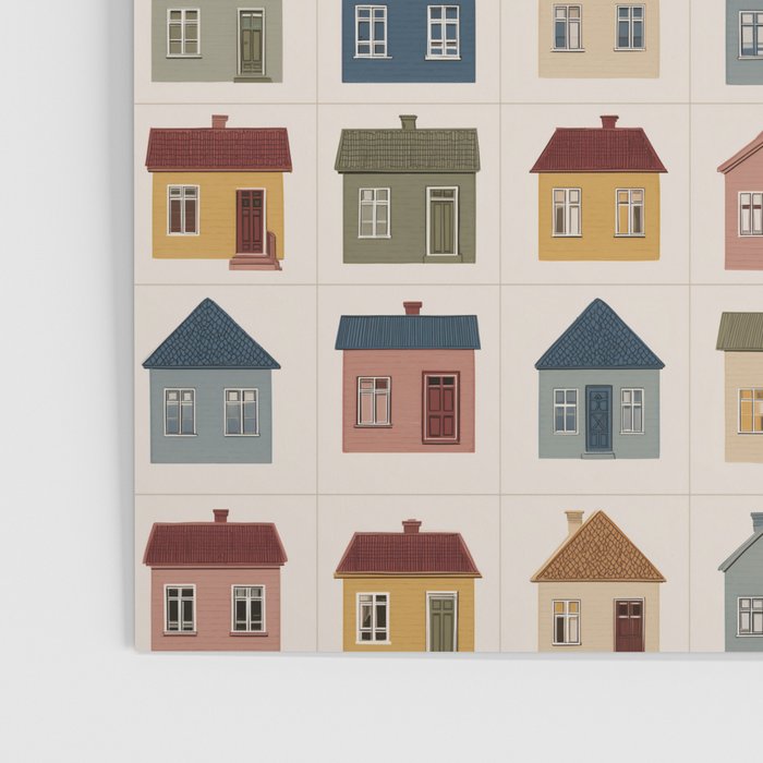 Whimsical Cottage Grid - Cozy Heirloom Poster Gallery Image 3