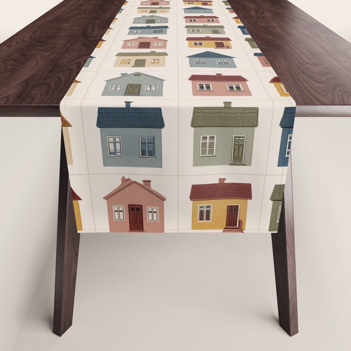 Whimsical Cottage Grid - Cozy Heirloom Table Runner Gallery Image 1