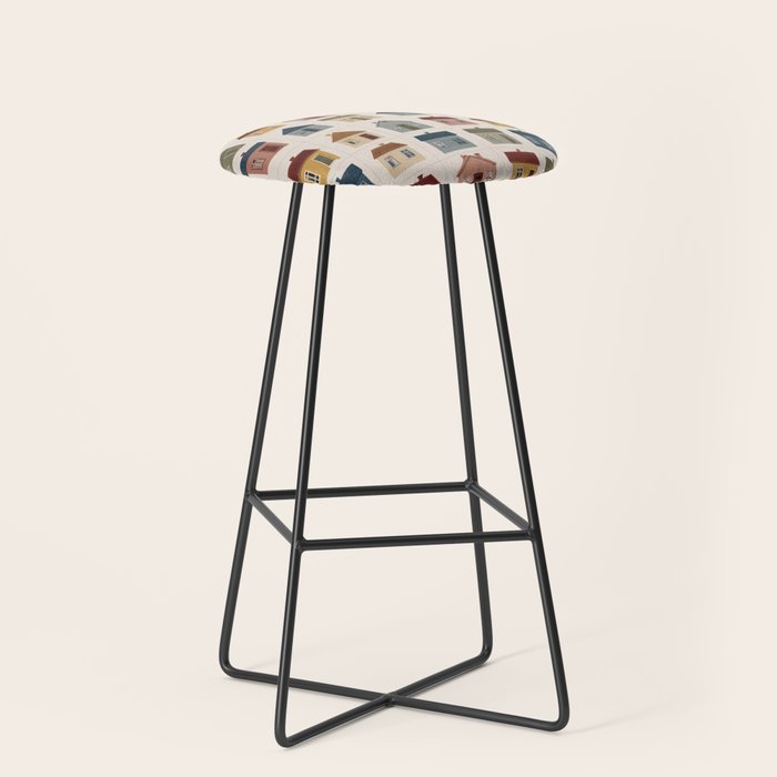 Whimsical Cottage Grid - Cozy Heirloom Stool Gallery Image 1