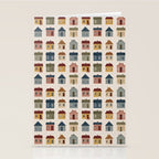 Whimsical Cottage Grid - Cozy Heirloom Stationery Card Gallery Image 2