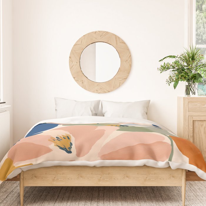 Soft Abstract Floral Garden I Duvet Cover Gallery Image 3